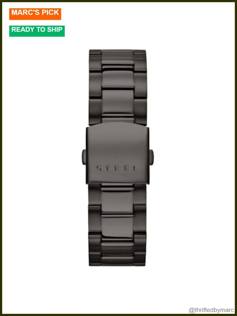 Men's Chronograph Watch with Date Window - 44.5mm Stainless Steel Case,